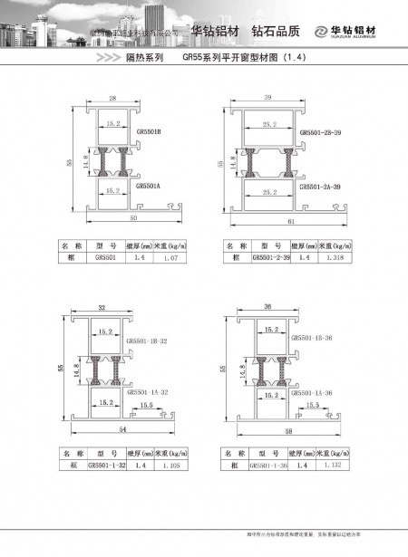 GR55系列平開窗型材圖(1.4)